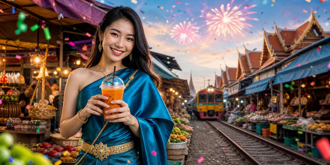 bj98 แนะนำเพื่อน ตลาดแม่กลอง ผ้าไหมไทย ฝากเงิน